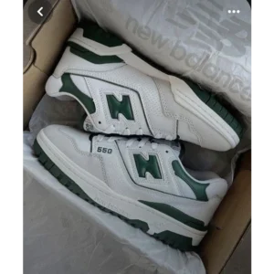 Stylish New Balance 550 White Green Shoes For Men (S1H09)
