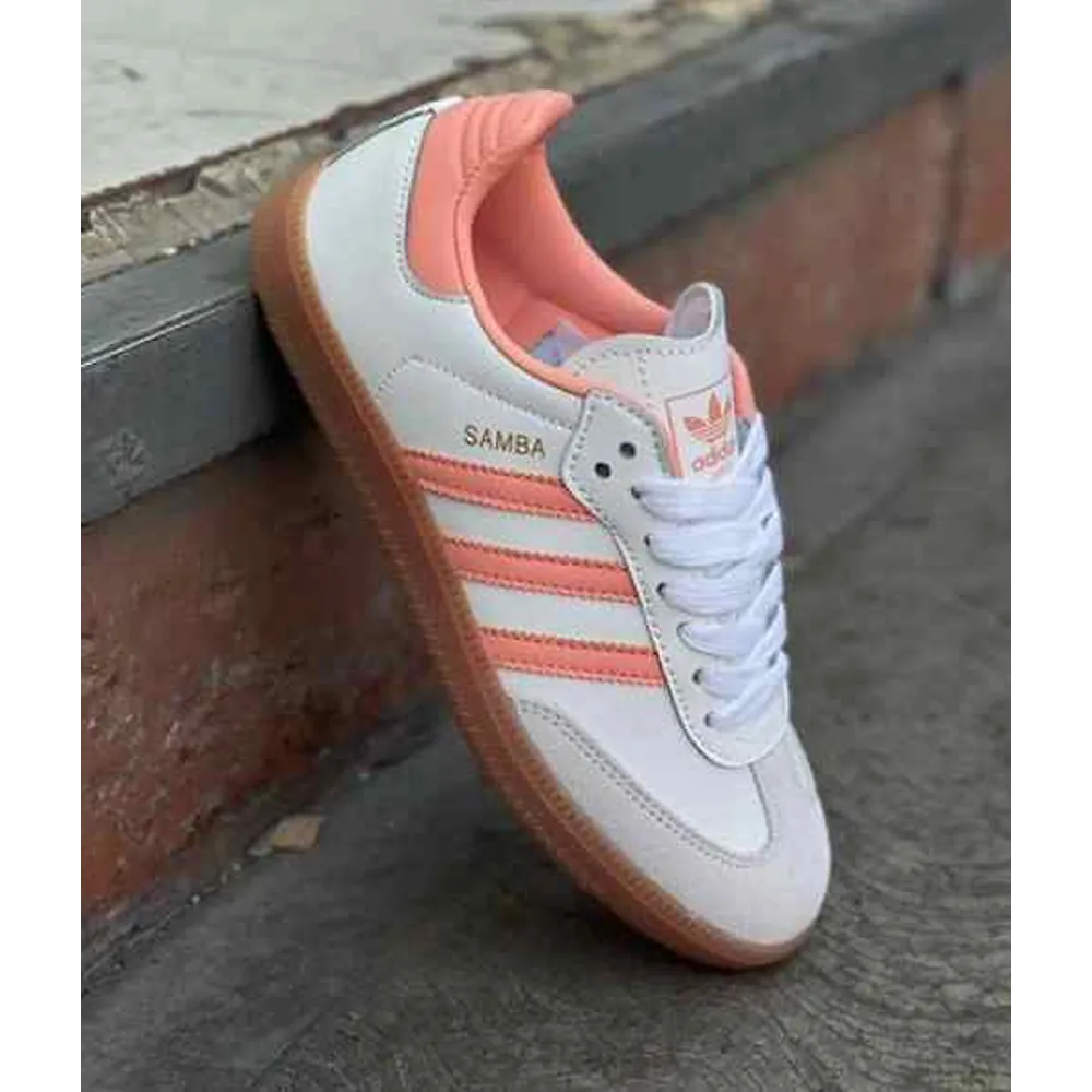 Premium Adidas Samba White Wonder Pink Shoes For Women (BME01)