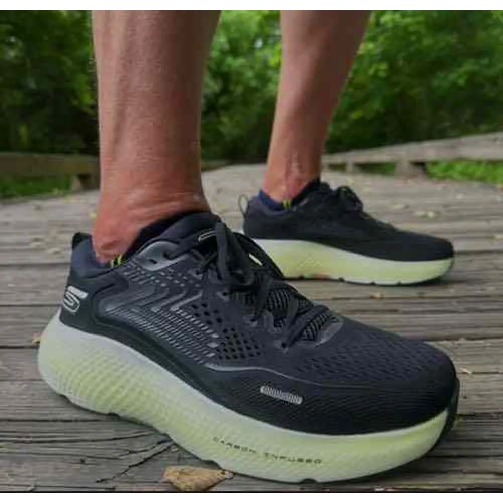 Premium Skechers Go Run Max Road Black Shoes For Men (BME35)