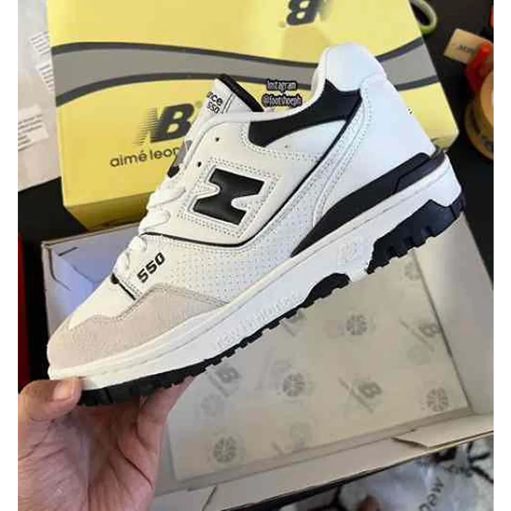 Premium New Balance 550 Black White Shoes For Women (BME096)