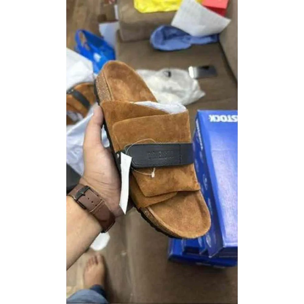 Stylish Birkenstock Kyoto Tan Suede Shoes For Men (BME206)