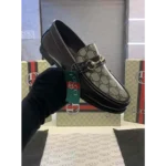 Stylish Gucci Loafer Gg 86 Brown For Men (BME214) - 7a first copy shoes | Buy Online at Best Price