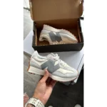 Classy New Balance 327 Cream Grey Shoes For Men (S1H71) - 7a first copy shoes | Buy Online at Best Price