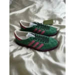 Premium Adidas X Gucci Gazellee Green Pink Shoes For Men (BSF1571) - 7a first copy shoes | Buy Online at Best Price