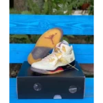Trendy Air Jordan Retro 5 X Off White Cream Shoes For Men (BSF1615) - 7a first copy shoes | Buy Online at Best Price
