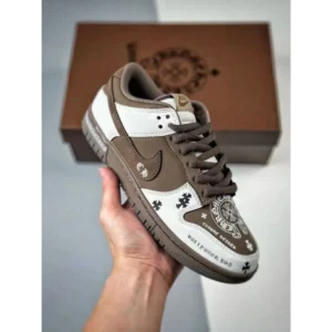 Trendy Nike Sb Dunk Low Chrome Heart White Cocoa Shoes For Men (SOH345)