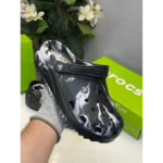 Trendy Crocs Classic Clogs Marbled Black For Men (SOH348) - 7a first copy shoes | Buy Online at Best Price