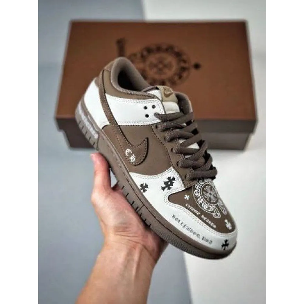 Luxurious Nike SB Dunk Low Chrome Heart White Cocoa Sneakers For Men (FF502)