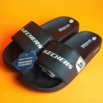 Luxurious Skechers Hyper Burst Recovery Black Slides For Men (FF506) - 7a first copy shoes | Buy Online at Best Price