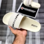 Luxurious Skechers Hyperburst Recovery Logo Cream Slides For Men (FF507) - 7a first copy shoes | Buy Online at Best Price