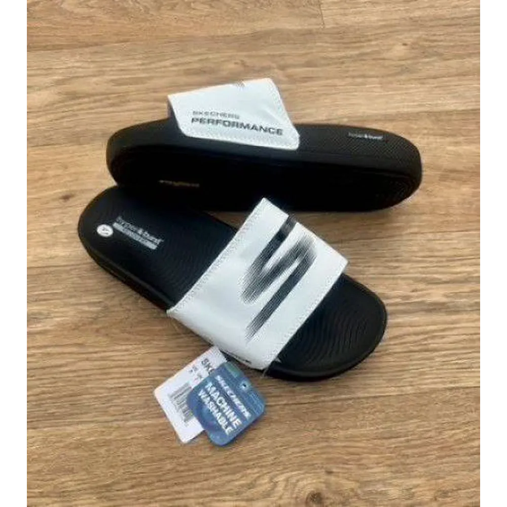 Luxurious Skechers Logo S Hyper Burst Soft Slides For Men (FF510)