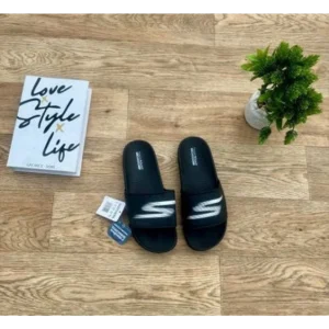 Luxurious Skechers Logo S Hyper Burst Soft Slides For Men (FF511)