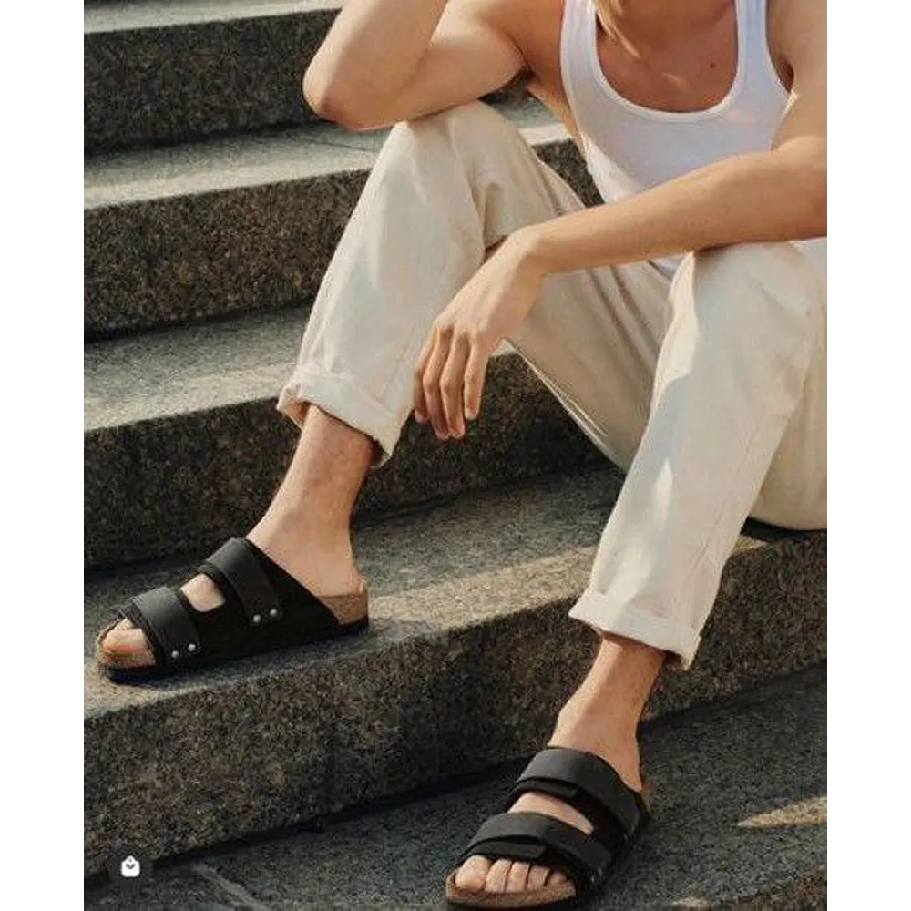 Luxurious Birkenstocks Black UJI Sandal For Men (FF525)
