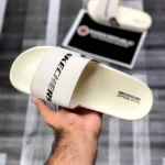 Luxurious Skechers Hyperburst Recovery Logo Cream Slide For Men (SIG736) - 7a first copy shoes | Buy Online at Best Price