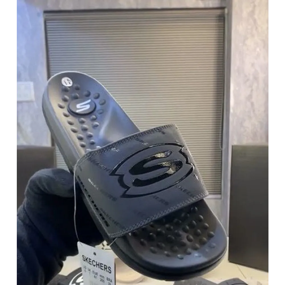 Luxurious Skechers Logo S Hyper Burst Soft Slide For Men (SIG741)