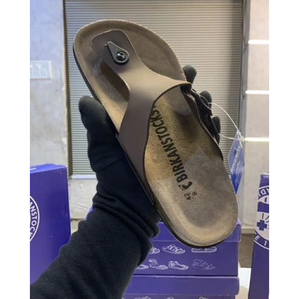 Luxurious Birkenstocks Brown Slide For Men (SIG58)