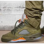 Luxurious Jordan Retro 5 Olive Sneakers For Men (SIG781) - 7a first copy shoes | Buy Online at Best Price
