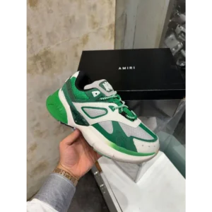 Trendy Amiri MA Runner White Green Shoes For Men (LAZ1497) - 7a first copy shoes | Buy Online at Best Price