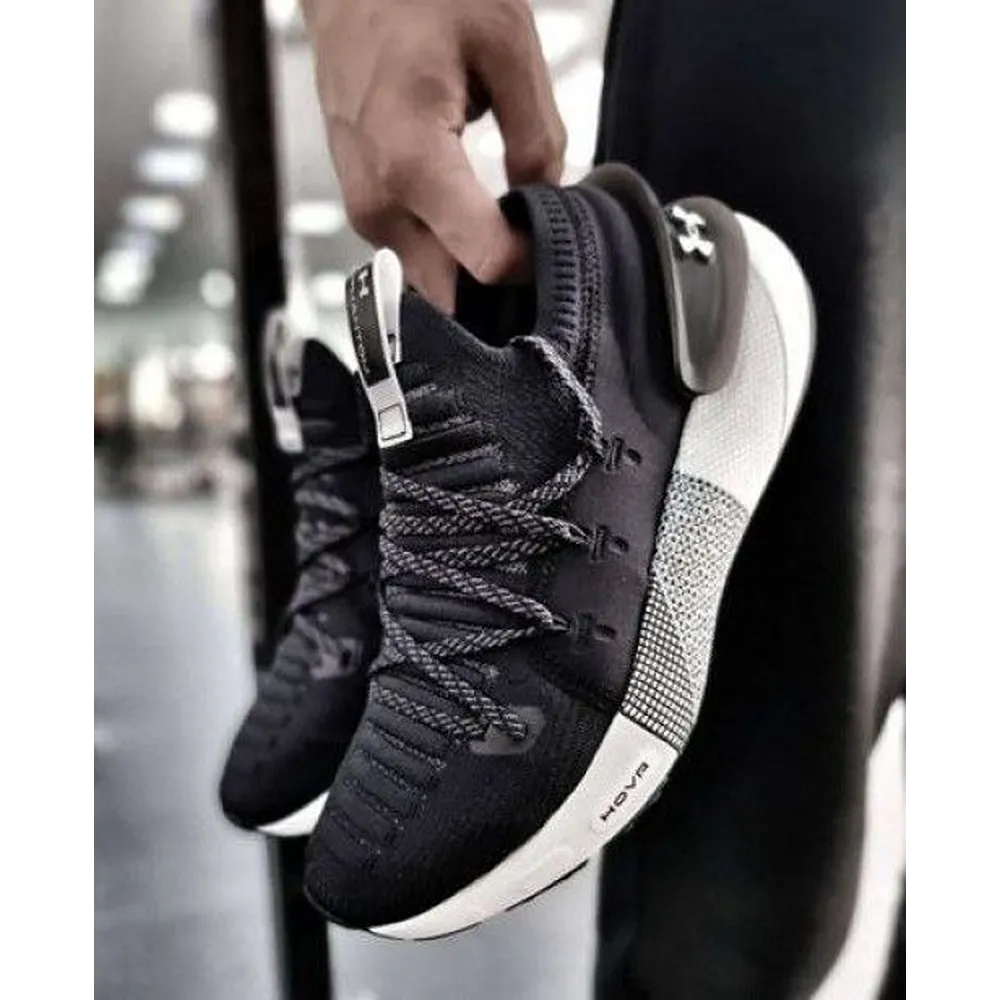 Trendy Under Armour Hovr Phantom 3 Black White Shoes For Men (FF558)