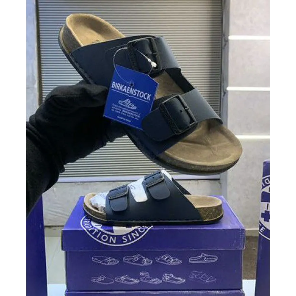 Trendy Birkenstock Slides Navy Blue For Men (FF592)