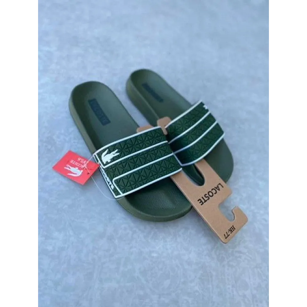 Trendy Lacoste Frasier Green Slide For Men (ETS131)