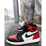 Trendy Air Jordan 1 Retro High Bred Toe Shoes For Men (FF631) - 7a first copy shoes | Buy Online at Best Price