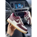 Trendy Nike Air Force 1 07 Lv8 Sail Maroon Shoes For Men (FF650) - 7a first copy shoes | Buy Online at Best Price