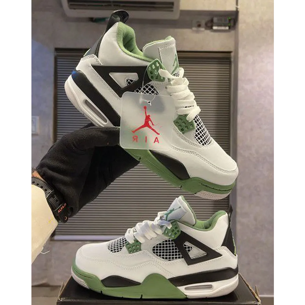 Trendy Nike Air Jordan 1 Mid Air Jordan 4 Seafoam Shoes For Men (FF676)
