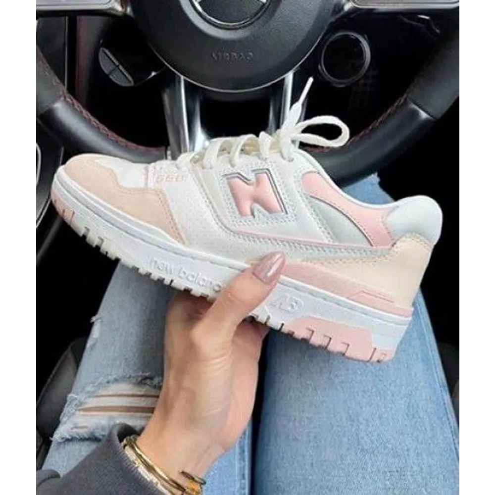 Trendy New Balance 550 White Pink Shoes For Women (FF737)