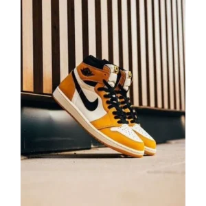 Luxurious Nike Air Jordan 1 High Retro Yellow Shoes For Men (BSF1855)
