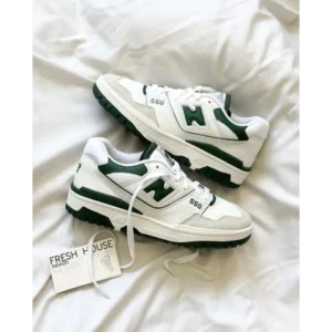 Luxurious New Balance 550 White Green Shoes For Men (BSF1857)