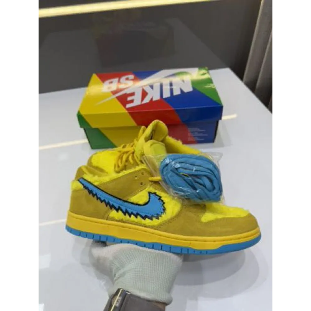 Luxurious Nike Sb Dunk Low Grateful Dead Bears Yellow Shoes For Men (BSF1865)