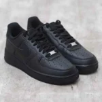 Premium Air Force 1 Black With Dustbag Pure Leather Shoes For Men (SHI514) - 7a first copy shoes | Buy Online at Best Price