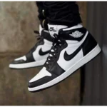 Premium Air Jordan Retro 1 High Black White Panda Shoes For Men (FST1171) - 7a first copy shoes | Buy Online at Best Price