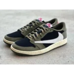 Premium Air Jordan Retro 1 Travis Scott Black Olive Shoes For Men (FST1239) - 7a first copy shoes | Buy Online at Best Price