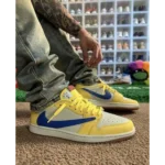 Premium Air Jordan Retro 1 Travis Scott Canary Shoes For Men (BME27) - 7a first copy shoes | Buy Online at Best Price