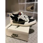 Premium Air Jordan Retro 1 Travis Scott Olive Shoes For Men (BME39) - 7a first copy shoes | Buy Online at Best Price