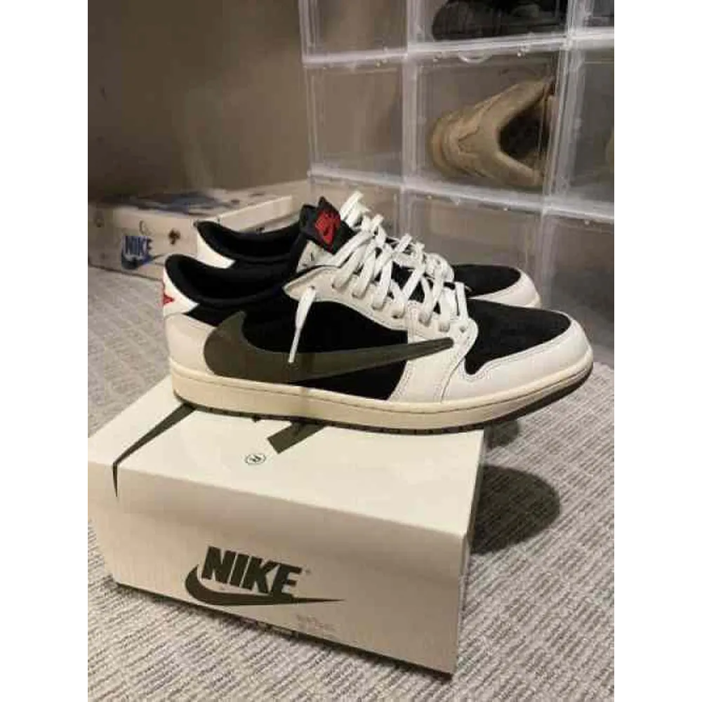 Premium Air Jordan Retro 1 Travis Scott Olive Shoes For Men (BME39)