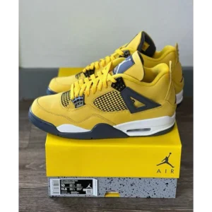 Premium Air Jordan Retro 4 Lightning Tour Yellow Shoes For Men (FST1169)