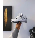 Premium Air Jordan Retro 4 White Cement Shoes For Men (FST1170) - 7a first copy shoes | Buy Online at Best Price