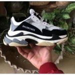 Premium Balenciaga Triple S Grey Black Shoes For Men (SW5695) - 7a first copy shoes | Buy Online at Best Price