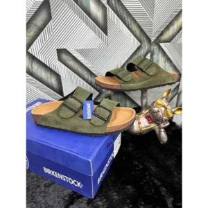 Premium Birkenstock Arizona Olive Suede For Men (SNC542)