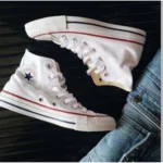 Premium Converse All Star Long White Shoes For Men (FST1106) - 7a first copy shoes | Buy Online at Best Price