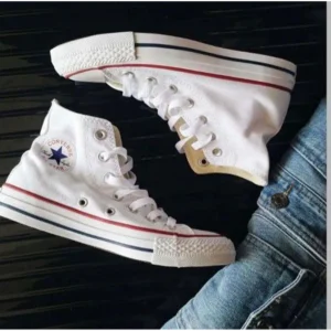 Premium Converse All Star Long White Shoes For Men (FST1106) - 7a first copy shoes | Buy Online at Best Price