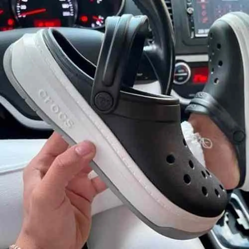 Premium Crocs Full Force Black Clogs For Men (BME103)