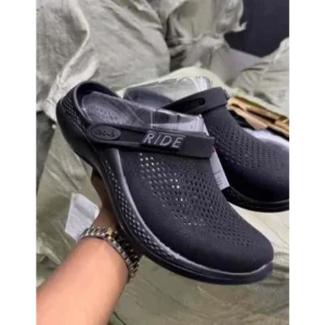 Premium Crocs Lite Ride 360 Full Black Clogs For Men (BME115)
