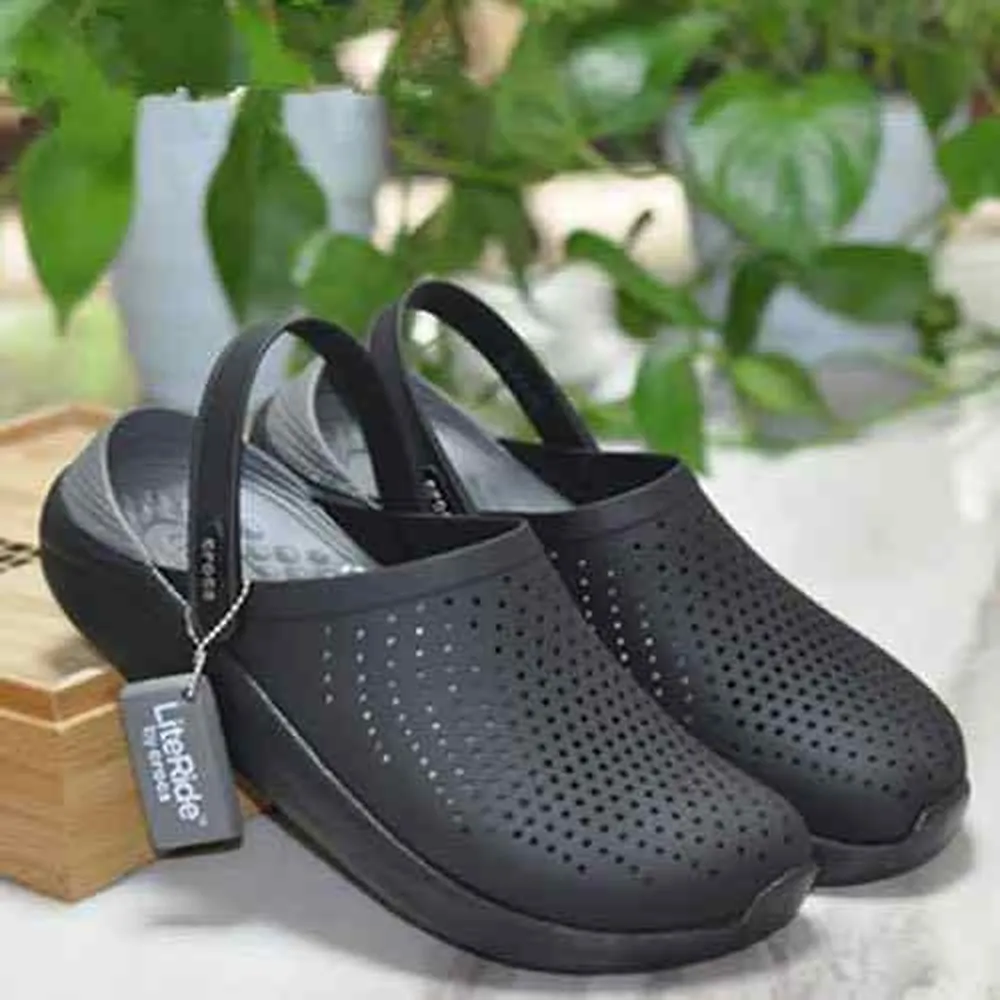 Premium Crocs Lite Ride Black Clogs For Men (SP481)