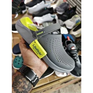 Premium Crocs Lite Ride Grey Green Clogs For Men (FST1118)