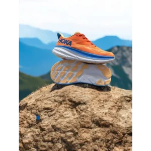 Premium Hoka One Clifton 9 Navy Red Shoes For Men (SW5843) - 7a first copy shoes | Buy Online at Best Price