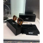 Premium Mont Blanc Sunglasses Gold Brown Luxury (SUP109) - Accessories | Buy Online at Best Price